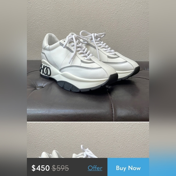 Jimmy Choo Raine black and Green sneakers in size 43 (US 11) - Picture 6 of 6